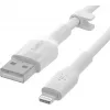 Kabel Belkin Cbl Scicone USB-A LTG 2M blc Biały USB A USB C Lightning