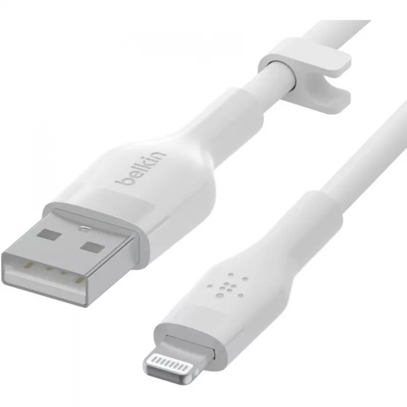 Kabel Belkin Cbl Scicone USB-A LTG 2M blc Biały USB A USB C Lightning
