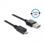 Kabel DELOCK EASY-USB 2.0 Wtyk typu A > Wtyk USB 2.0 Micro-B, 50 cm, czarny