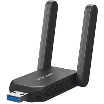 Adapter Wi‑Fi USB MERCUSYS MA72XH AX1800 z antenami o wysokim wzmocnieniu, USB-A Plug‑and‑Play
