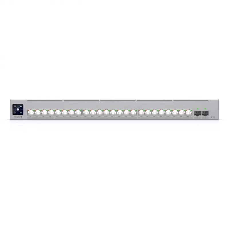 Przełącznik sieciowy Ubiquiti UniFi ECS-24-POE — zarządzany L2/L3, 24× 10G RJ-45, PoE, 1U, szary