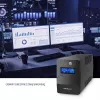 Qoltec Monolith UPS Double-conversion Online 0,65 kVA 360 W 2 gniazda AC