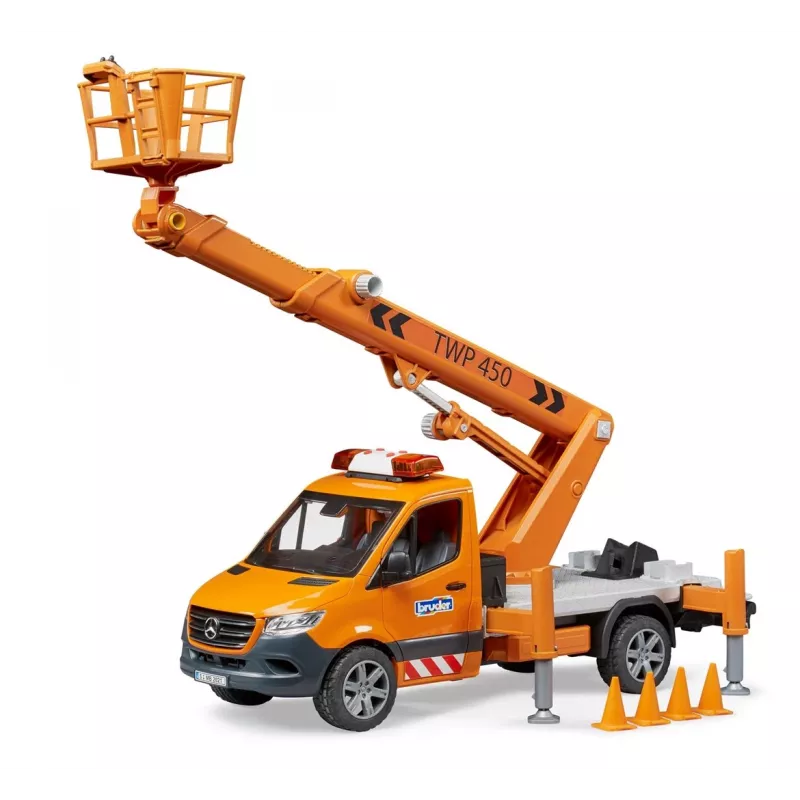 Pojazd BRUDER MB Sprinter z platformą roboczą Zalecany wiek 3+
