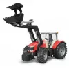 Traktor-zabawka BRUDER Massey Ferguson 7624 z ładowaczem czołowym, czerwony, dla dzieci od 3 lat