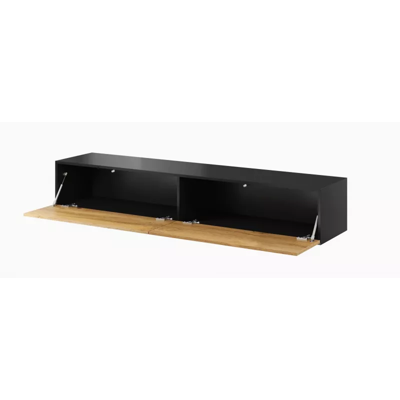 Cama zestaw mebli do salonu VIGO 1 czarny/dąb wotan