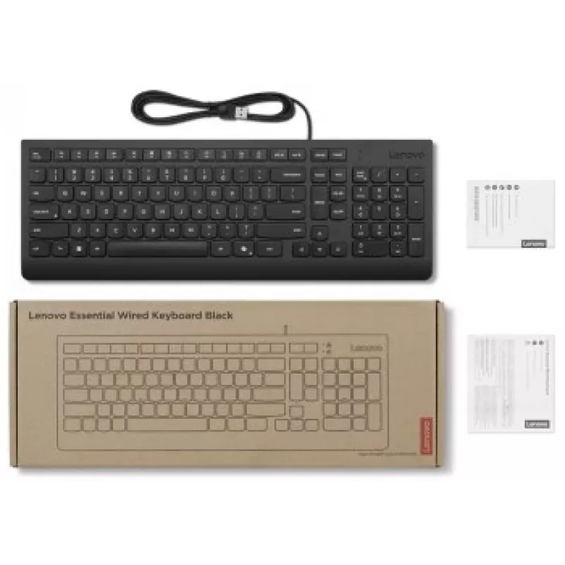 LENOVO Essential Wired Keyboard AI Litewska (LT)
