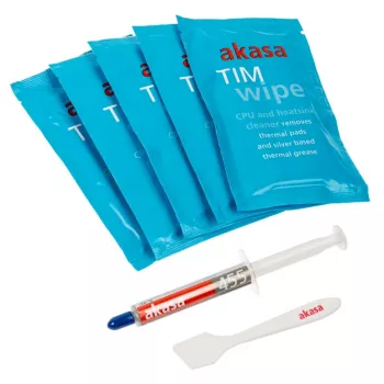 Zestaw ściereczek czyszczących Akasa TIM Wipe Kit + pasta termoprzewodząca