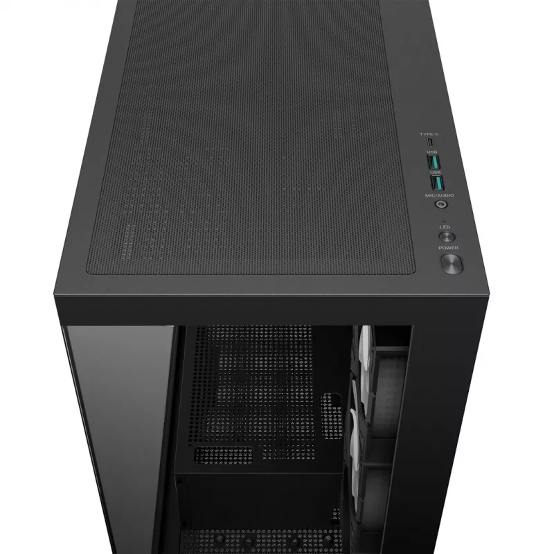Obudowa PC DeepCool CG580 4F Midi Tower — ATX/ITX/MicroATX, szkło hartowane, wentylatory 3×120mm+1×120mm, 2×3,5 inch i 2×2,5 inch, USB-A×2 USB-C×1, czarna