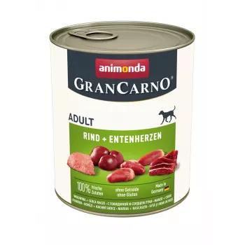 ANIMONDA GranCarno Adult Beef and duck hearts - mokra karma dla psów - 400g