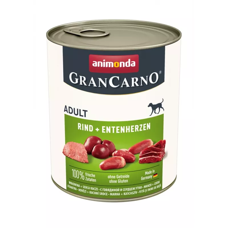 ANIMONDA GranCarno Adult Beef and duck hearts - mokra karma dla psów - 400g