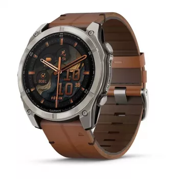 Garmin Fenix 8 3,56 cm (1,4 inch) AMOLED 51 mm cyfrowy 454 x 454 pikseli ekran dotykowy tytanowy Wi-Fi GPS (satelitarny)