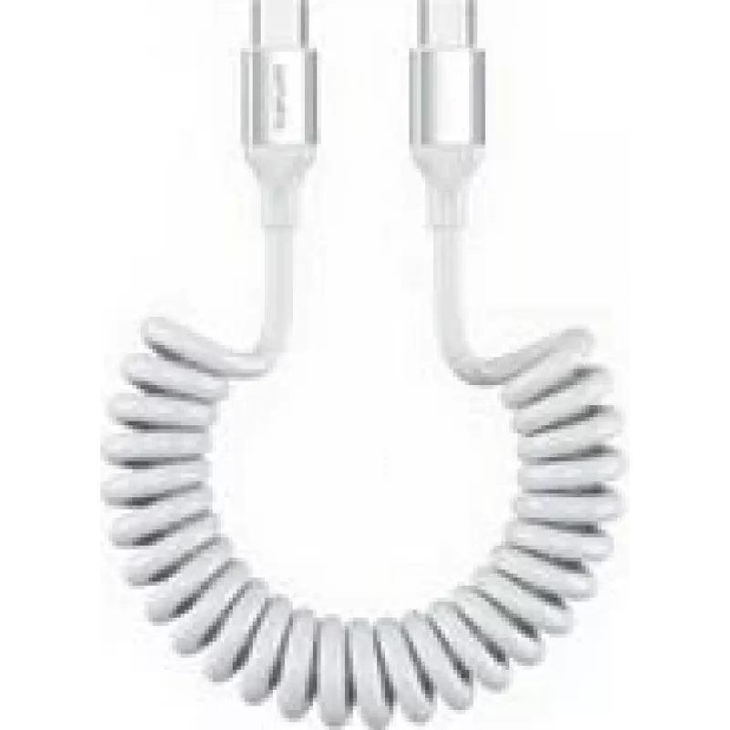 4smarts USB-C Coiled kabel 240W Biały (4S541601)