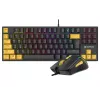Zestaw Tracer HORNET 87 klawiatura i mysz Gaming USB QWERTY Czarny, Żółty