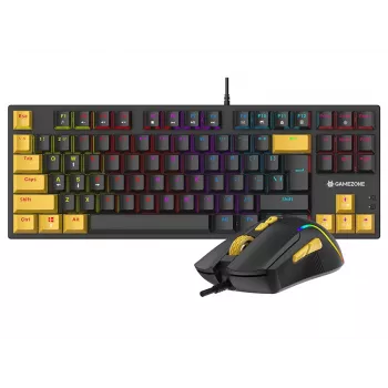 Zestaw Tracer HORNET 87 klawiatura i mysz Gaming USB QWERTY Czarny, Żółty