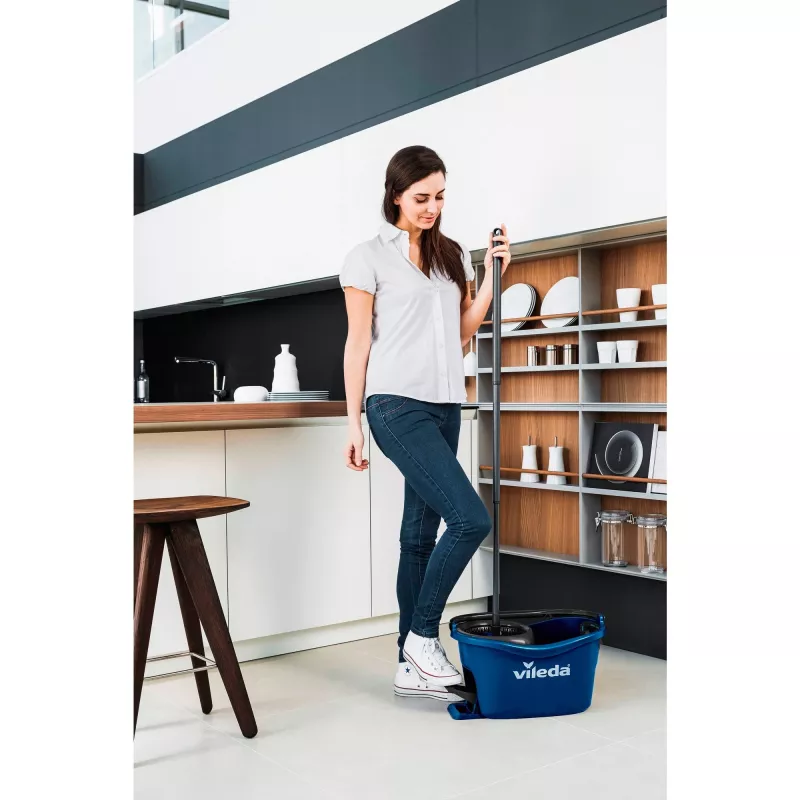 Mop do podłogi VILEDA TurEasyWring & Clean Box 167756 z wiadrem i wyżymaczką