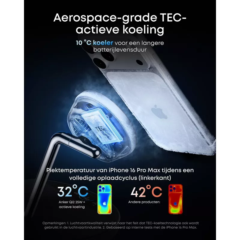 Anker Prime Bezprzewodowa Stacja Ładująca Qi2.2 25W (3 w 1, MagGo, AirCool, Stacja Dokująca) z zasilaczem