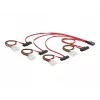DeLOCK - Wewnętrzny kabel SAS (Serial Attached SCSI) - 4-torowy - 36 pin 4i Mini MultiLane - Wewnętrzne zasilanie, 4-pin, wewnętrzny SAS, 29-pin (SFF-8482) - 50 cm (83059)
