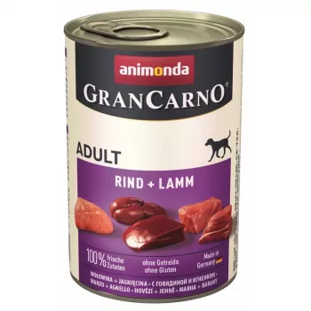 ANIMONDA GranCarno Adult Wołowina i jagnięcina - mokra karma dla psów - 400 g
