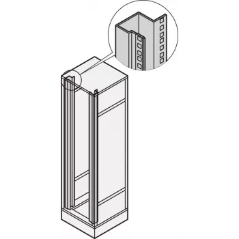 Schroff 19PANEL/SLIDE Mount 38U Zinc (2X) - 38 HE (22117356)