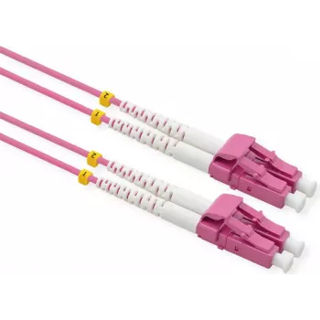VALUE kabel światłowodowy 50/125um OM4 - LC/LC - złącze niskostratne - fioletowy - 7 m