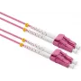 VALUE kabel światłowodowy 50/125um OM4 - LC/LC - złącze niskostratne - fioletowy - 7 m