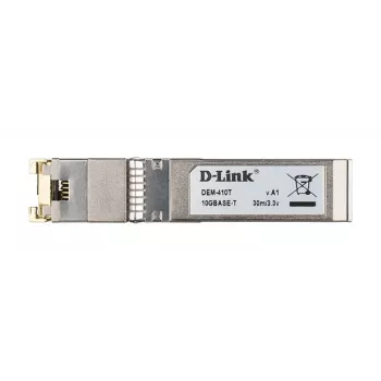 D-Link SFP+ 10GBASE-T miedź transceiver, miedź, 10000 Mbit/s, SFP+, T, 30 m, 10 Gigabit Ethernet