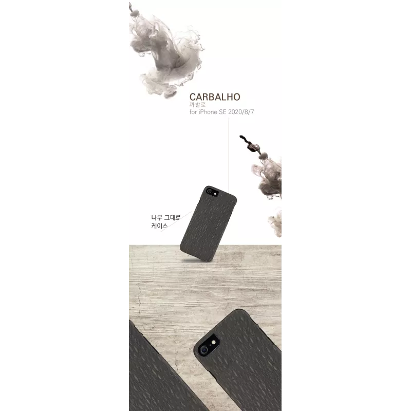 Etui na telefon man and wood do iPhone 7/8 — czarny Carvalho