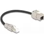 Kabel DeLOCK RJ45 wtyk do montażu polowego do modułu Keystone gniazdo RJ45 kat.6A 25 cm