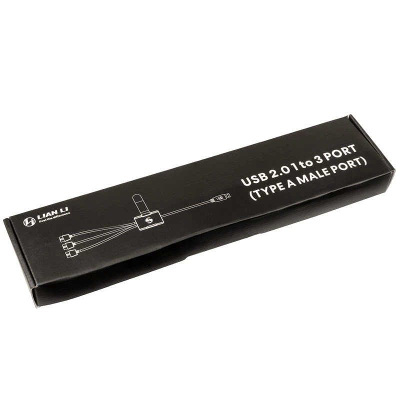 Hub USB Lian Li PW-U2TPAB Type A Męski 1-do-3 IDC 9 pin