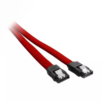CableMod ModMesh - kabel SATA - Serial ATA 150/300/600 - SATA (W) do SATA (W) - 60cm - Czerwony (CM-CAB-SATA-N60KR-R)