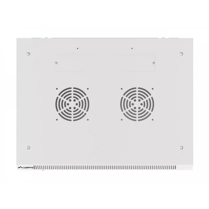 Lanberg szafa rackowa naścienna instalacyjna 19'' 18U 600x450mm szara (drzwi szklane)