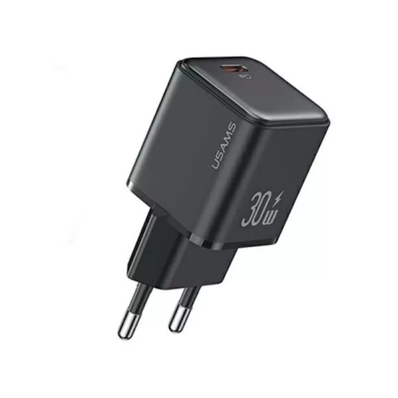 usams USB-C PD 3.0 Ładowarka CC186TC01 30W Szybkie Ładowanie, Czarny