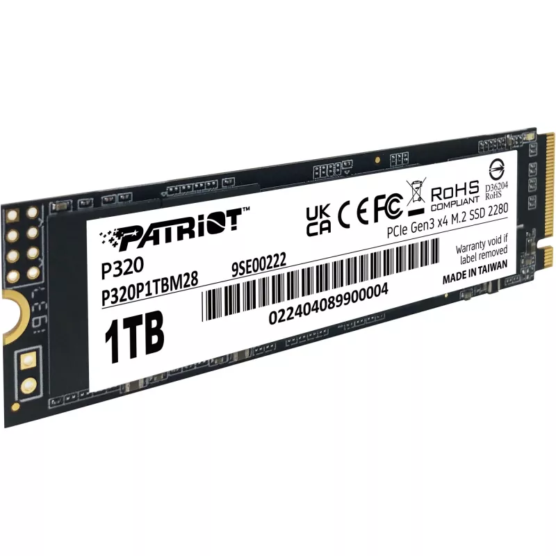 Dysk SSD Patriot P320 1TB M.2 2280 PCIe 3.0 x4 NVMe