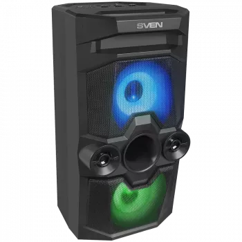 Głośnik SVEN PS-650, czarny (50W, TWS, Bluetooth, FM, USB, microSD, wyświetlacz LED, 4000mAh)