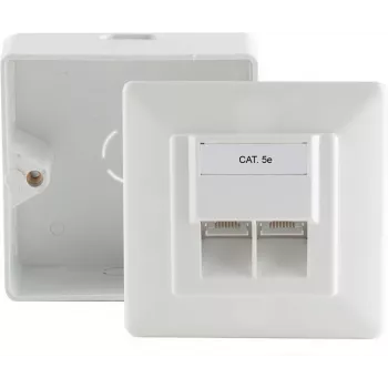 Gniazdo RJ-45 Białe ShiverPeaks BS74251-SET