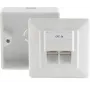 Gniazdo RJ-45 Białe ShiverPeaks BS74251-SET