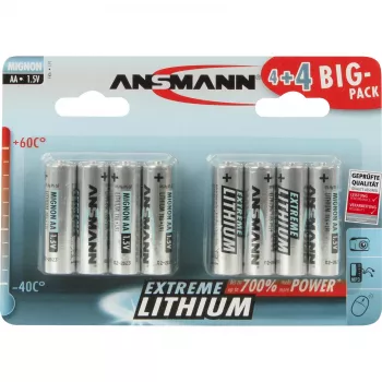 Bateria jednorazowa Ansmann 4+4 Lithium AA