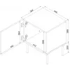 Zestaw stolików nocnych 2 szt. Cama Meble ISLA 44.5×40×59 cm czarny mat MDF/płyta wiórowa