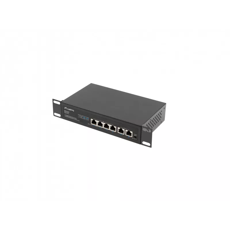 Przełącznik PoE+ Lanberg Rack 10/19 RSFE-4P-2FE-60
