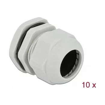 Dławik kablowy DeLOCK 60227 szary plastik 10 szt.