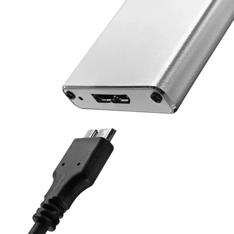 Aluminiowa obudowa QOLTEC 51833 dla dysku M.2 SSD, SATA na USB 3.0, obsługa do 2 TB