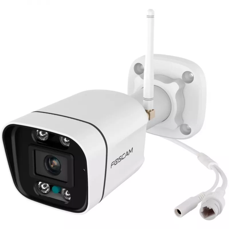 Foscam V8P Wi-Fi Kamera monitorująca Biała 8MP (3840x2160), Dwuzakresowe Wi-Fi, wbudowany reflektor i syrena alarmowa (V8P-W)