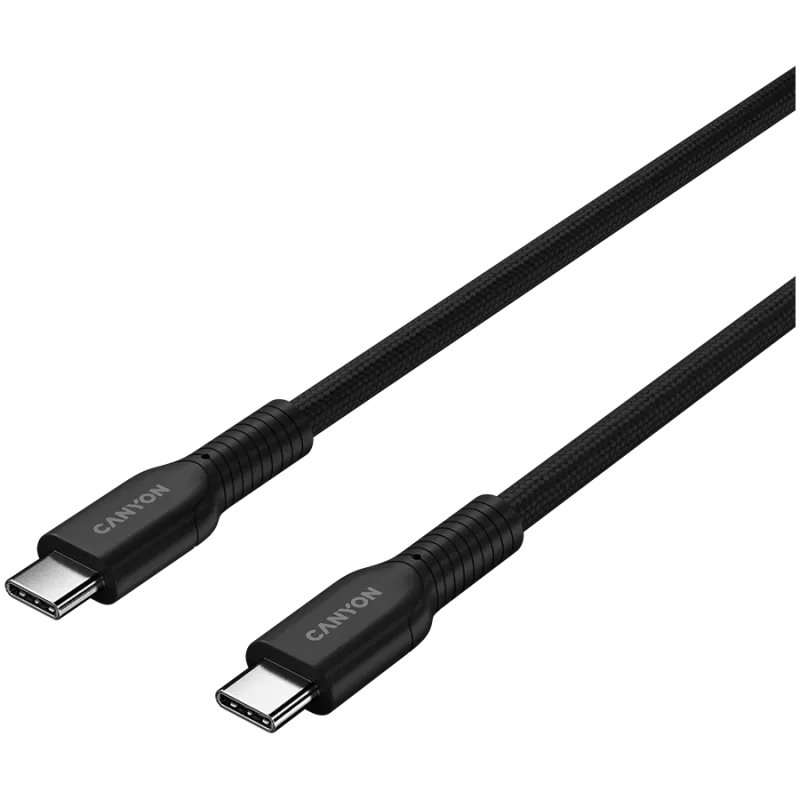 Kabel CANYON OnWire 60CL C-C 60W COLOR Pleciony 1m Czarny