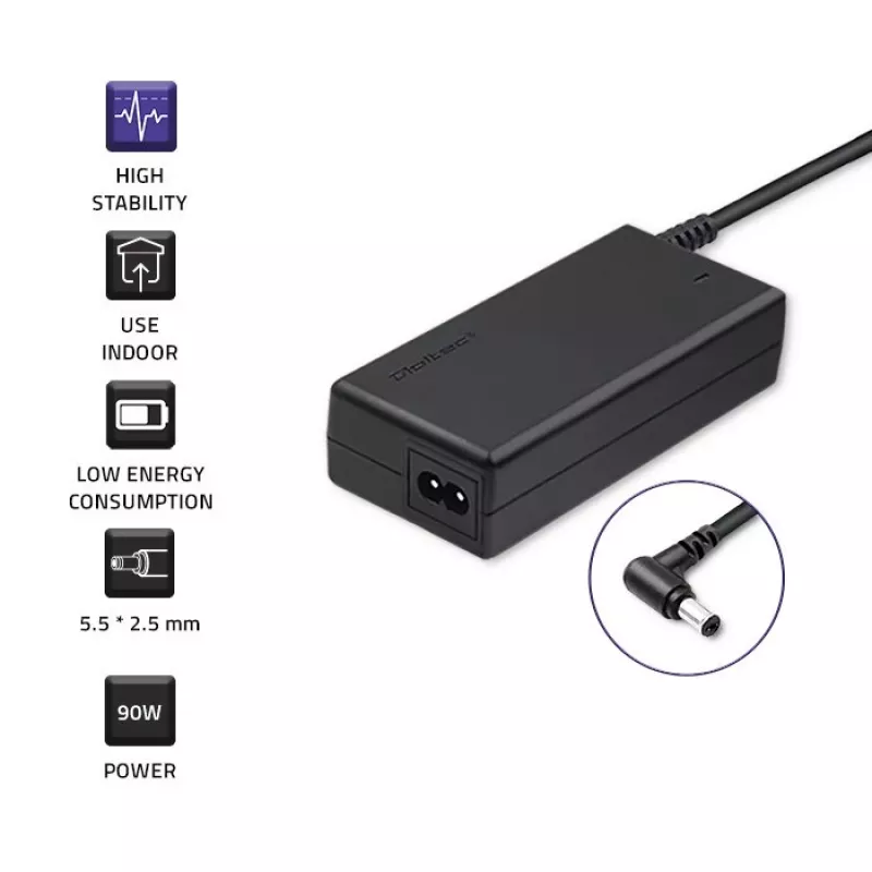 Qoltec 50076 Zasilacz / falownik 90W Czarny do użytku wewnętrznego