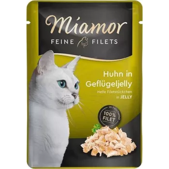 MIAMOR Feine Filets z kurczakiem w galarecie drobiowej - mokra karma dla kota - 100g