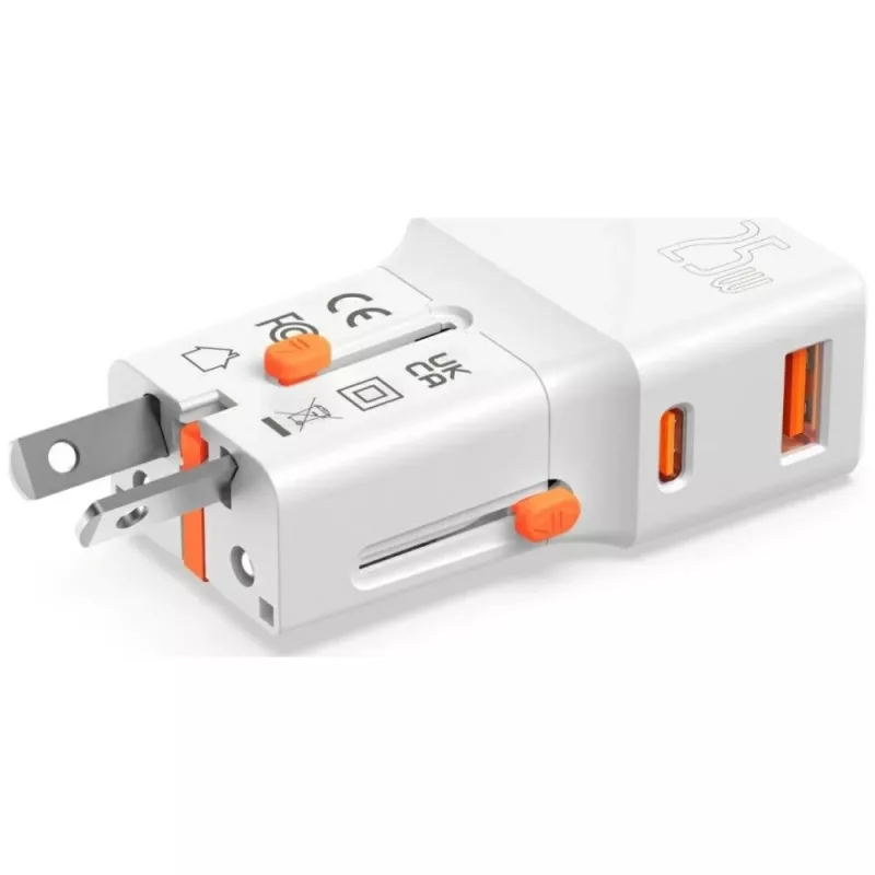 Ładowarka podróżna 25W World Travel 25W USB-C + A