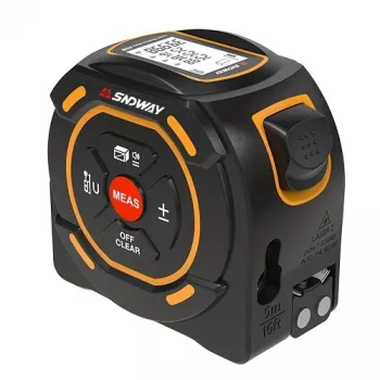 Laserowy miernik taśmowy SNDWAY SW-TM60A — zasięg 60 m, dokładność ±5 mm