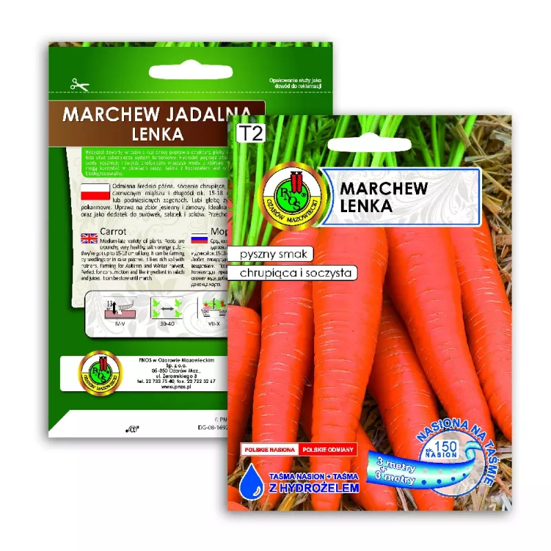 Taśma nasienna Apte Marchew LENKA 6 m — taśma nasienna marchwi do siewu