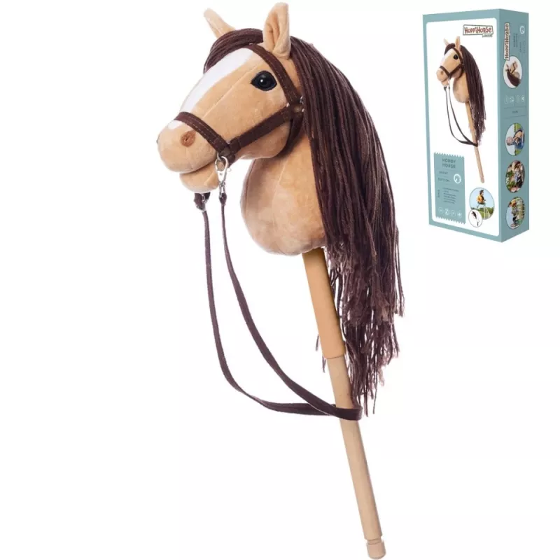 Koń na patyku HOPPIHORSE Hobby Horse A4 beżowy