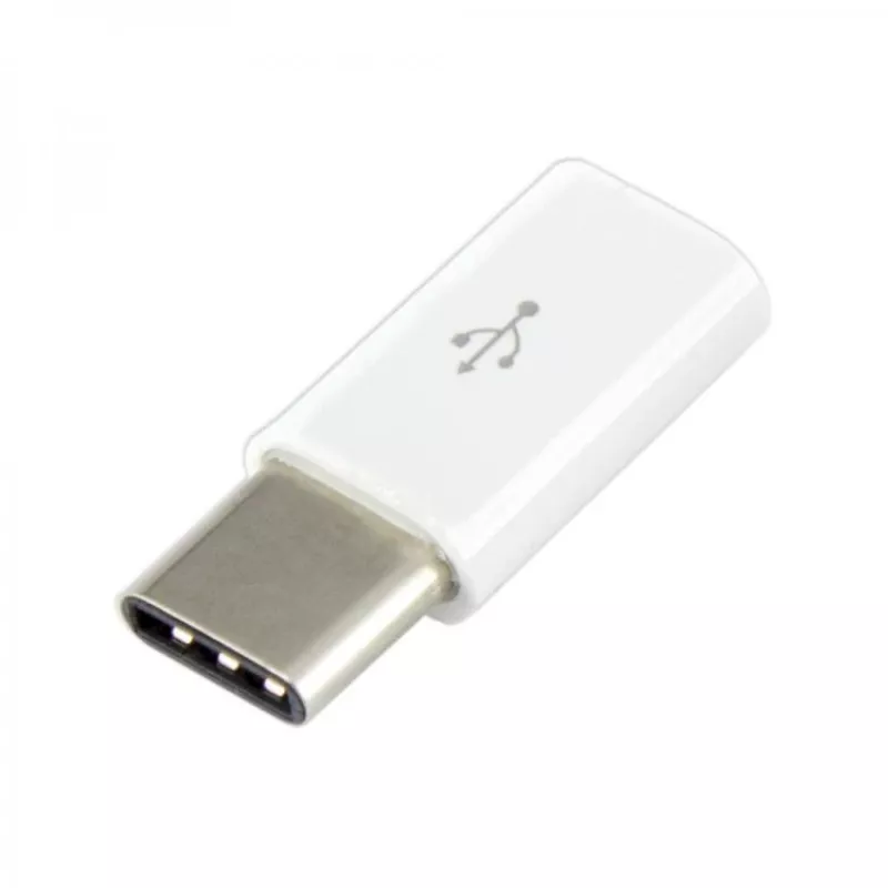 Sbox AD.USB-C W Micro USB 2.0 F. -> TYPE C M. Biały